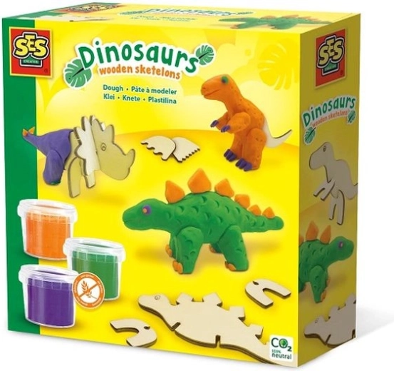 SES Modelirna masa – drveni dinosauri