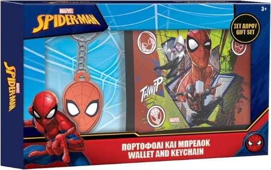 Children's wallet with Spider-Man keychain
