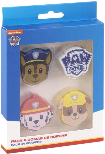 Set gumica Tlapková patrola (Paw Patrol) 4 kom