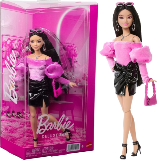 Mattel Barbie Deluxe Style modna lutka u ružičastoj i crnoj s dodacima