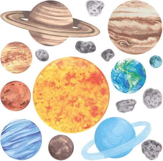 Edukativna dekoracija sa svim planetima