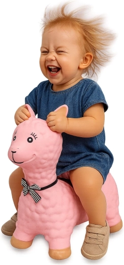 HoppyDoo pink hopping llama with pump - 1 piece