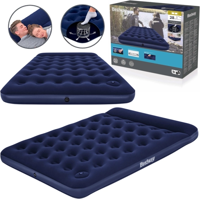 Zračni madrac BESTWAY Queen s ugrađenom nožnom pumpom 203 × 152 × 28 cm