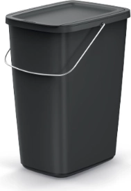 Kanta za otpad 25 l od reciklirane plastike s poklopcem KEden COMPACTA Q BASIC – crna