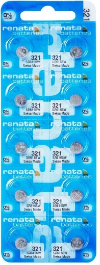 Renata 321 gumbasta baterija 1,55 V 6,8 × 1,65 mm – pakiranje 10 kom