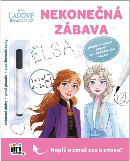 Disney Frozen beskrajna zabava – brisiva kreativna bilježnica s flomasterom