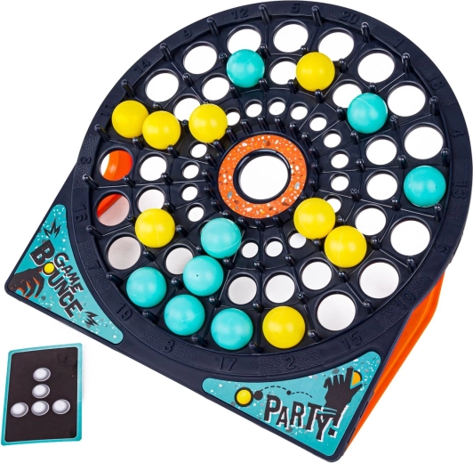 Bounce balls and build patterns from cards