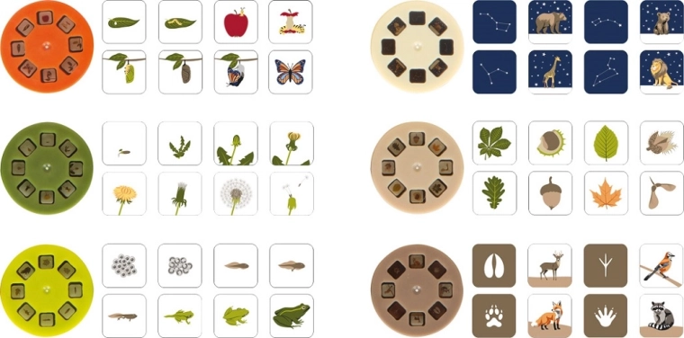 Šest izmjenjivih edukativnih diskova