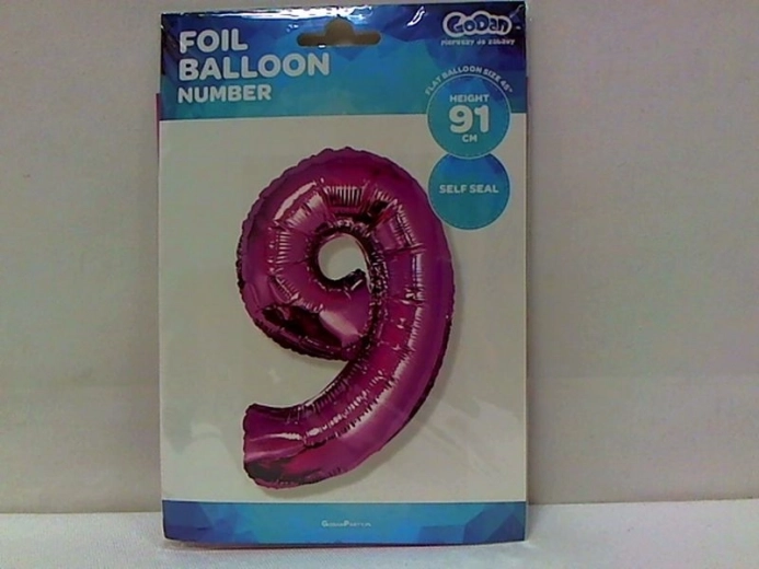 Folijski balon broj 9 ružičasti 92 cm