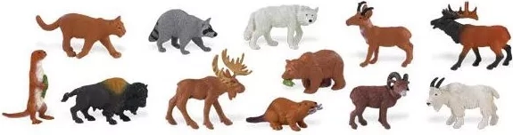 Safari Ltd North American Animals – set of 48 miniatures