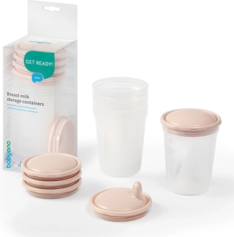 BabyOno posudice za pohranu i zamrzavanje hrane 200 ml, 4 kom, bež