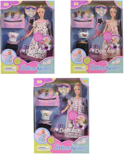 Lutka Defa Lucy trudna mamica s blizancima i dodacima 30 cm - 1 set