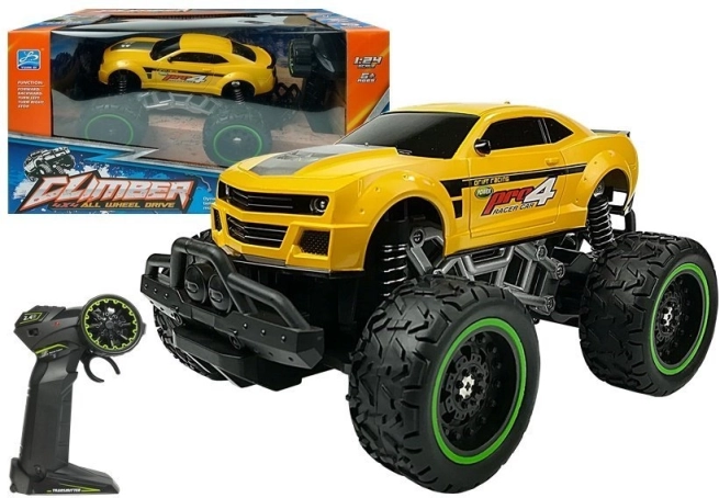 RC terensko vozilo s visokim kotačima 1:24 – žuta