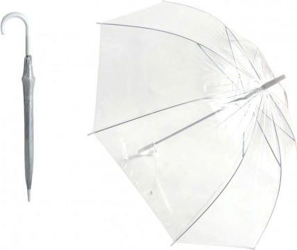 Prozirni vjenčani kišobran plastika/metal 82 cm
