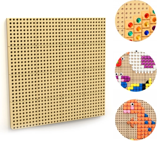 Masterkidz zidna obrazovna ploča STEM s montažnim panelom 80 × 80 cm