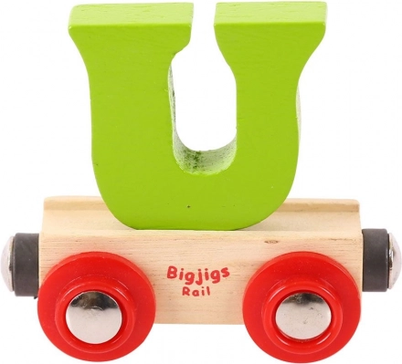 Bigjigs Rail drveni vagon s slovom U