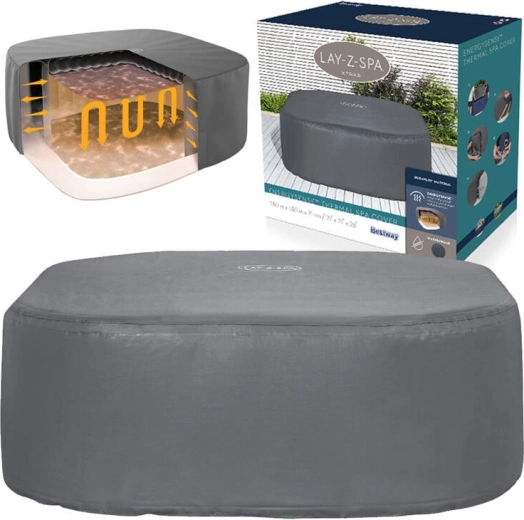 termički pokrov za kvadratne hidromasažne kade BESTWAY Lay‑Z‑Spa EnergySense, 180 × 180 × 71 cm