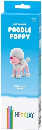 Hey Clay Pseći prijatelji pudlica set 3 kom