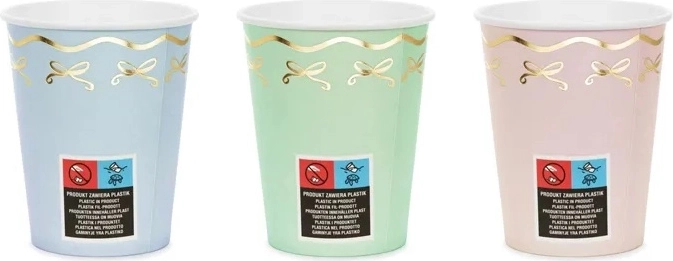 Party čaše Kokardki (mašnice) mix 220 ml