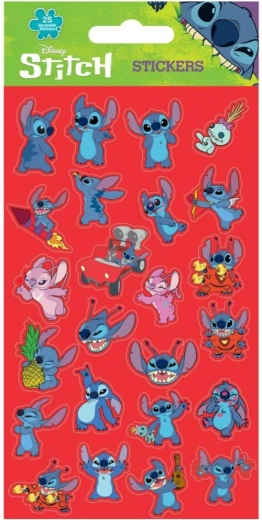 Naljepnice Lilo i Stitch crvene, 25 kom