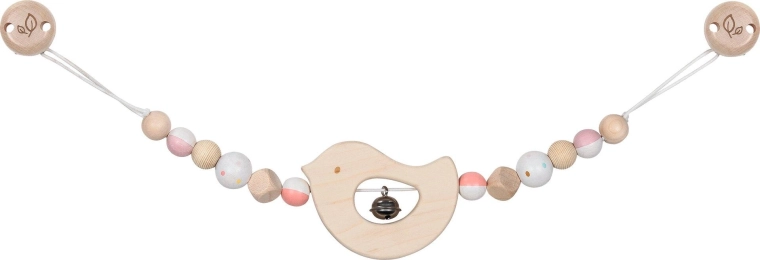 Pram chain with bird and clips - 1 piece