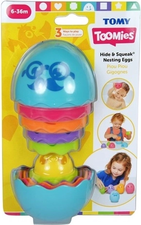 Tomy Toomies Hide & Squeak Nesting Eggs (blue case)