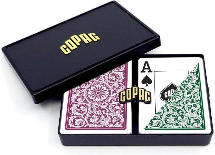 Poker karte od PVC – 2 špila, zelene i bordo, vodootporne