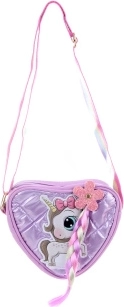 Children's handbag with a unicorn and a braid