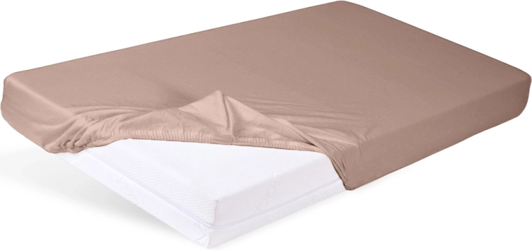 Babymatex fitted jersey cot sheet 60 × 120 cm light brown