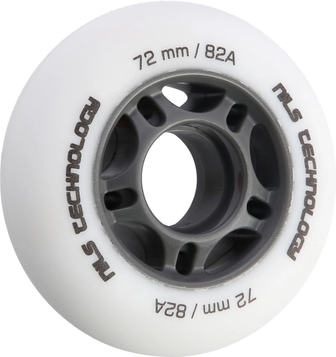 Matne kotači za inline klizaljke NILS Extreme 72 mm 82A, bijeli, set 4 kom