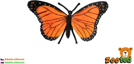 Dekorativni leptir monarh selac od plastike 11 cm