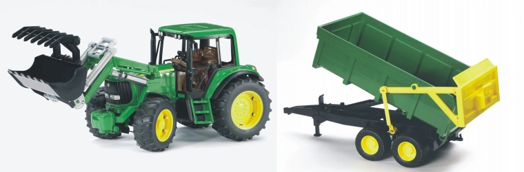 Bruder traktor John Deere 6920 s utovarivačem i prikolicom