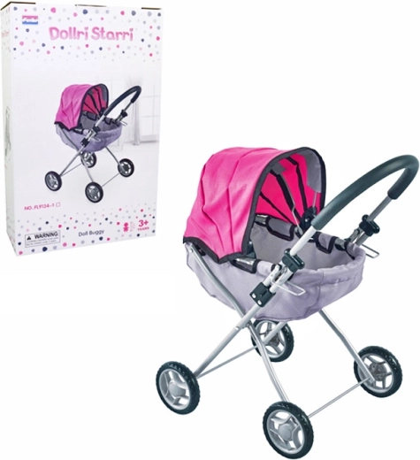 crno-ružičasta kolica za lutke