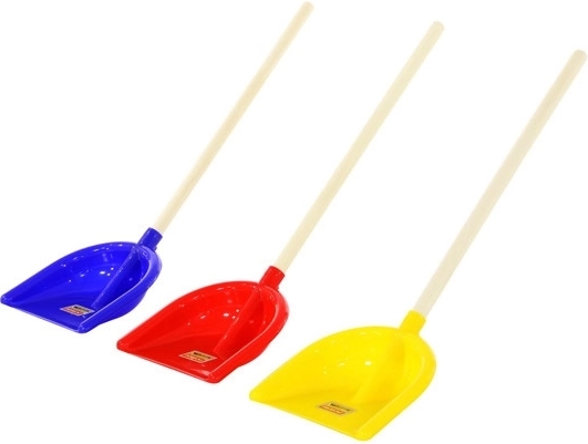 Dustpan with wooden handle