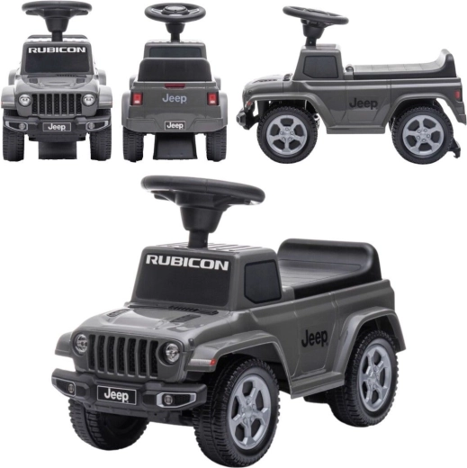 Jeep Rubicon dječja guralica s trubom i zvukovima motora siva