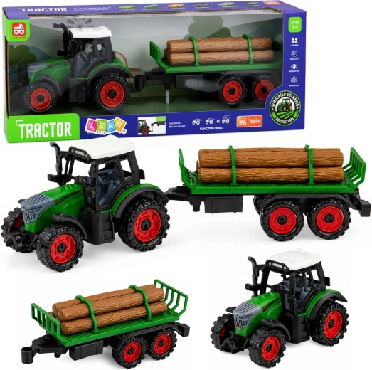 Dječji farmerski traktor s prikolicom za drvo na zamašnjak 35 cm