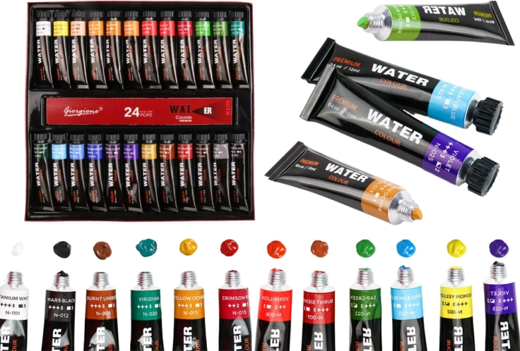 Set akrilnih boja u tubama – 24 boje