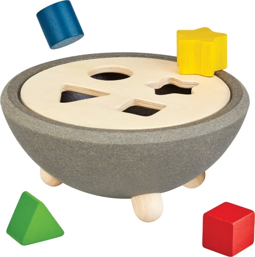 PlanToys drvena umetaljka – razvrstavanje oblika (napredni oblici)