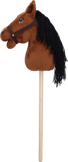 Smeđi konjić na štapu (hobby horse) 68 cm