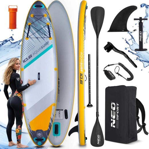 Napravljiva (na napuhavanje) daska za veslanje AQUASURF 10'6 (320 × 84 × 15 cm) s Neo‑Sport setom