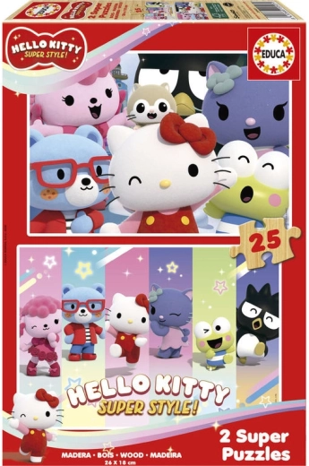 Educa drvene puzzle Hello Kitty 2x25 dijelova