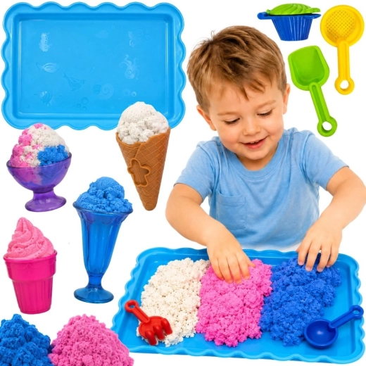 WOOPIE Kinetic Sand Ice Cream Shop with Desserts, 24 Pieces
