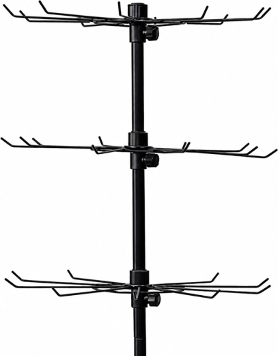 Four levels with hooks for clear presentation