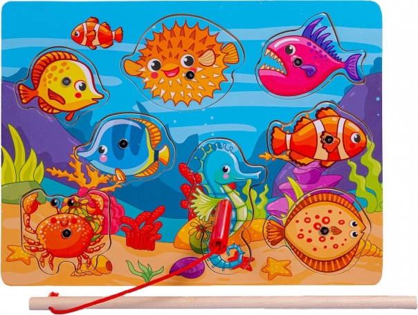 Magnetic rod for easy “fishing”