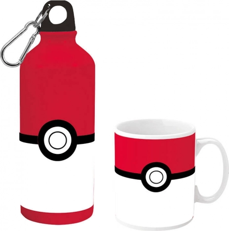 Set šalica i boca s motivom POKÉMON Poké Ball