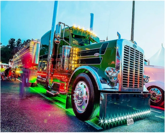 Diamond embroidery (diamond painting) American truck 40 × 30 cm