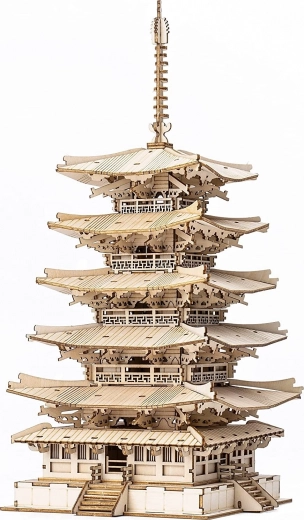 3D drvene puzzle petorazinska pagoda