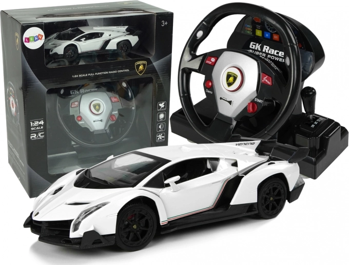 Daljinski upravljani Lamborghini Veneno White 2.4G daljinsko upravljanje upravljačem Zvučna svjetla