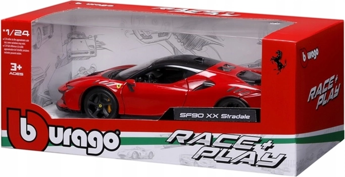 BBU Ferrari SF90 Stradale in red, 1:24 scale