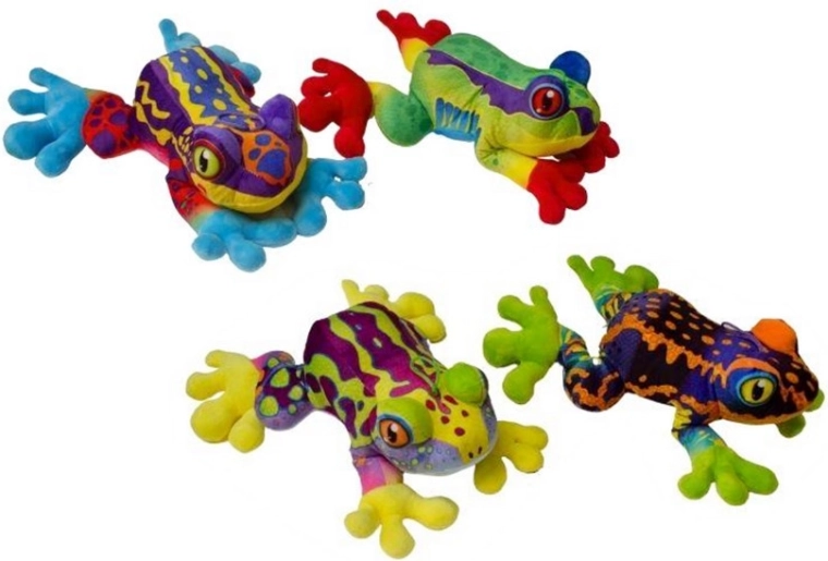 Medium Colorful Plush Frog